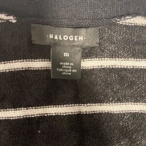 Halogen Black and White Striped Sweater